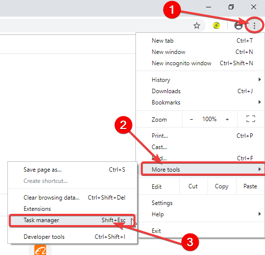 menedżer zadań chrome google chrome nie ładuje stron poprawnie